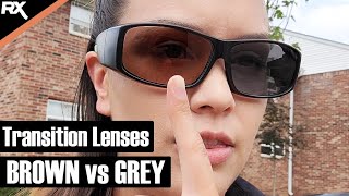 Transition Lenses Brown vs Grey [upl. by Ferullo]