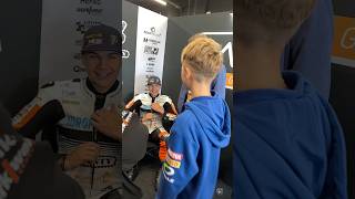 FIM MiniGP 190cc Robin Siegert visits Barry Baltus’ Moto2 box in Barcelona after World Final 🤩✨ [upl. by Travus]