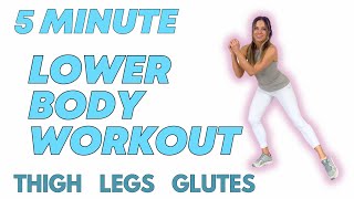 5Minute Standing Leg Workout for Toned Glutes and Thighs [upl. by Leiand]