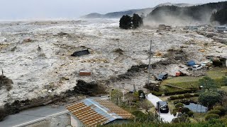 Japan earthquake magnitude 91  Japan tsunami 2011 compilation [upl. by Nilak]