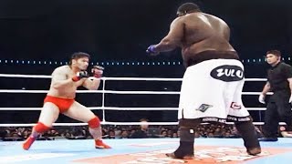 Боец вышел на бой против огромного амбала и охренел  Это вам не UFC  185 kg VS 91 kg [upl. by Hnirt]