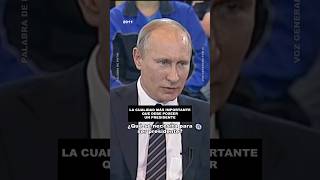 Putin revela la cualidad más importante para ser presidenteputin rusia presidente presidencia [upl. by Sara]