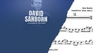 quotThe Dreamquot  David Sanborn  🎷Alto Sax Transcription 🎷 [upl. by Edrahs]