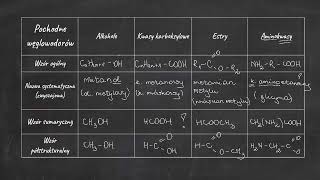 Pochodne węglowodorów alkohole kwasy karboksylowe estry aminokwasy Typowo pod sprawdzian [upl. by Aiz]