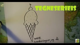 Lær at tegne EN TEGNESERIEIS  HVORDANTEGNERJEGDK [upl. by Nylecoj]