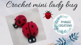 How to crochet mini lady bug🐞crochet little 🐞 [upl. by Colton448]