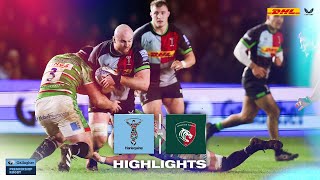 Premiership Highlights Last minute drama at The Stoop for Harlequins v Leicester Tigers [upl. by Notfol]