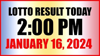 Lotto Result Today 2pm January 16 2024 Swertres Ez2 Pcso [upl. by Rothschild]