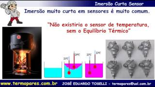 Sensores Temperatura Dimensionamento Imersão Termopares Pt100 e Termômetros Termometria Termologia [upl. by Daegal]