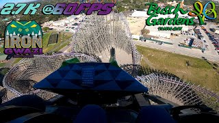 Iron Gwazi Front Row OnRide 27K POV 60FPS  Busch Gardens Tampa [upl. by Silva]