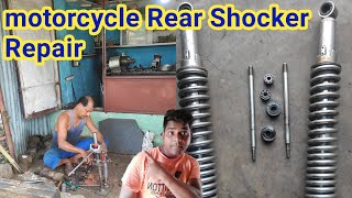 HERO Honda Rear Shocker Repair  splendor bike back shocker repair  rear shocker repairing bike [upl. by Efram385]