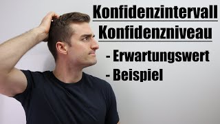 Konfidenzintervall Konfidenzniveau  Erwartungswert schätzen Beispiel  Fit im MatheAbi [upl. by Nellir65]