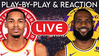 Los Angeles Lakers vs Atlanta Hawks LIVE PlayByPlay amp Reaction [upl. by Innep]