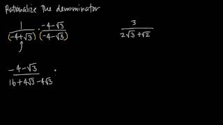 rationalize the denominator using conjugate method KristaKingMath [upl. by Eidorb273]