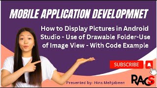 How to Display Pictures in Android Studio  Use of Drawable Folder  Image View With Code Example [upl. by Eilsil]