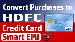 HDFC Smart EMI How to Convert HDFC Credit Card Amount into EMI [upl. by Faith]