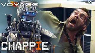 Chappie ft Hugh Jackman  Chappie Destroys Vincent Moore  Voyage [upl. by Livvie]