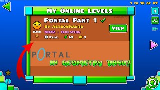 Portal Part 1 By me  Geometry Dash geometrydash 2024 [upl. by Hammerskjold]