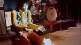 Jimi Hendrix burns and destroys guitar [upl. by Ycak]