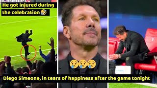 Diego Simeones reaction to tears of happiness after Atletico Madrid Vs Inter Milan 21 😢 [upl. by Nashbar]