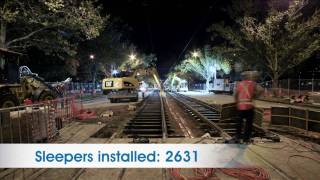 Time lapse footage of Yarra Trams St Kilda Road platform stop construction [upl. by Adianez]