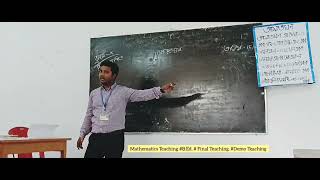 Final Teaching for Mathematics  BEd  Demo Teaching  Teacher Training College [upl. by Stephi]