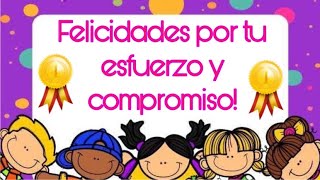 Mensaje de felicitación para los alumnos 🏅👧🏻👦🏻🏅 educacionvirtual Aprendeencasa [upl. by Winebaum432]