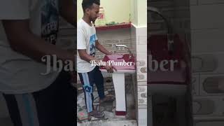 How to install pedestal wash Basinpedestal wash Basin kaise lagayewash Basin fitting jhalu [upl. by Bledsoe789]