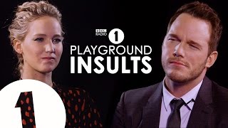 Jennifer Lawrence amp Chris Pratt Insult Each Other  CONTAINS STRONG LANGUAGE [upl. by Ahseuqram]