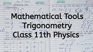 Mathematical Tools Trigonometry Class 11 Physics [upl. by Hibbitts]