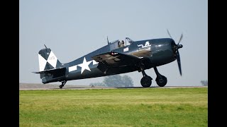 Fagen Fighters WWII  Warbird taxi and flyovers  Grumman F6F Hellcat [upl. by Tali552]