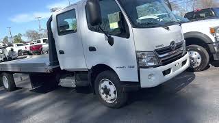 2019 Hino 195 Crew Cab Flatbed Rollback Tow Truck [upl. by Susi791]