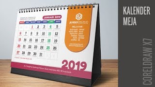 Cara membuat Desain Kalender di Coreldraw [upl. by Capp]