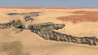 IL2 Desert Wings  TOBRUK  Bf108 B2trop  Flight over Derna [upl. by Neyuq]