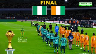 NIGERIA vs CÔTE DIVOIRE  FINAL  African Cup of Nations 2023  Full Match  Osimhen vs Haller PES [upl. by Ainavi]