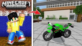 BUMILI AKO NG BAGONG NINJA MOTORCYCLE NA PARANG REALISTIC sa UWU CITY sa Minecraft PE [upl. by Brout]