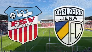 FSV Zwickau vs FC Carl Zeiss Jena  Stadionvlog  Jena holt einen Punkt in Westsachsen [upl. by Osman705]