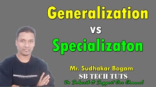 Difference between Generalization and Specialization  Generalization vs Specialization  DBMS [upl. by Notsgnal806]