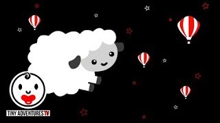 Baby Sensory  Black White Red Animation  Sleepy Time Sleepy Sheep Put newborn to sleep [upl. by Cordelia]