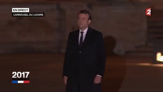 Emmanuel Macron arrive sur scène au Louvre France 2 [upl. by Himelman869]