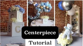 HOT AIR BALLOON DIAPER CAKE  Baby Shower Celebration  Centerpiece Tutorial [upl. by Agamemnon]