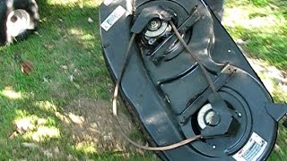 How to replace the deck belt on an MTD riding mower [upl. by Rebor]