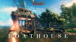 Valheim  Boathouse with Watchtower and Tavern [upl. by Rehnberg]