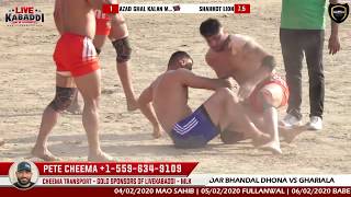 MATCH 4  Nangal Ambia Kabaddi Cup 2020   SHAHKOT LIONS VS AZAD GHALKAKN NANAKSAR MALWA [upl. by Ashjian]