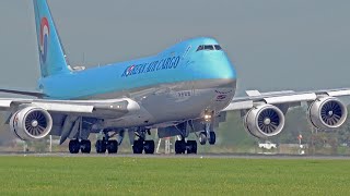 30 HEAVY LANDINGS amp TAKE OFFS  A380 B7478F A350 B777  Amsterdam Schiphol Airport Spotting [upl. by Amri]