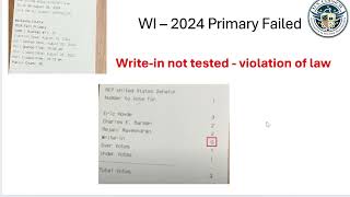 Waukesha County WI  2024 Primary Logic and Accuracy Test Fail [upl. by Trevar]