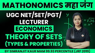 Ugc Net Economics  Mathematical Economics  Theory Of Sets in Mathematics  By Simranjit Kaur Mam [upl. by Aciraa]