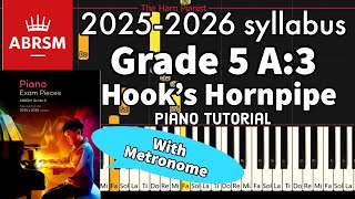 Grade 5 A3 Hooks Hornpipe Piano Tutorial ABRSM 20252026 [upl. by Naeloj]