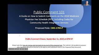 Webinar Medicare Physician Fee Schedule PFS incl Codes for Community Health Integration Services [upl. by Anelyak720]