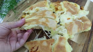 Cheesy Potato Bread baked in frying Pan  No Oven No Yeast No Eggs [upl. by Huntington129]